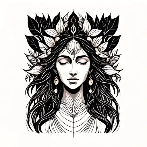 Respect Nature Goddess Laying