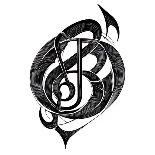 Music Key Signature Symbol Made Entirely