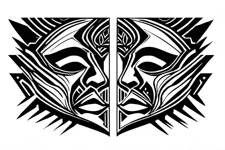 Two Masks Staring