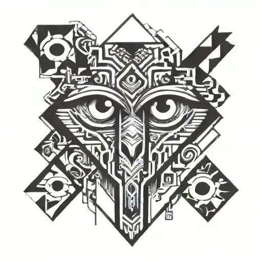 Ank Cross With Eyes Looking