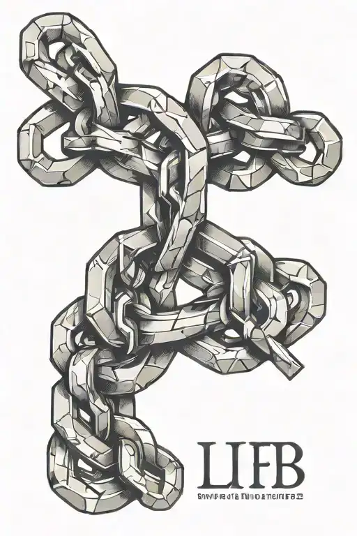 Chain Links With Initials L F B
