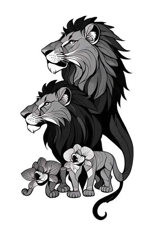Orchid Lion Family