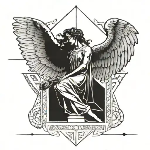 Greek Mythology With Sayings And Angel Falling Angel