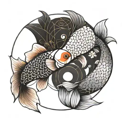 Yin Yang Koi Fish