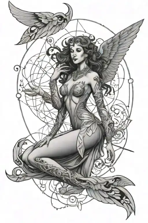 Ophiuchus Feminine Healer With His Big Wings
