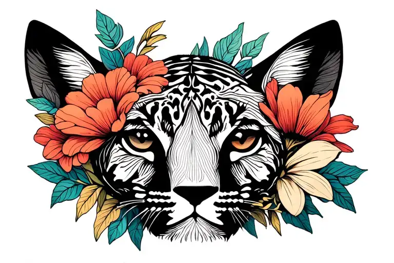 Word Animal Surround By Light Flowers