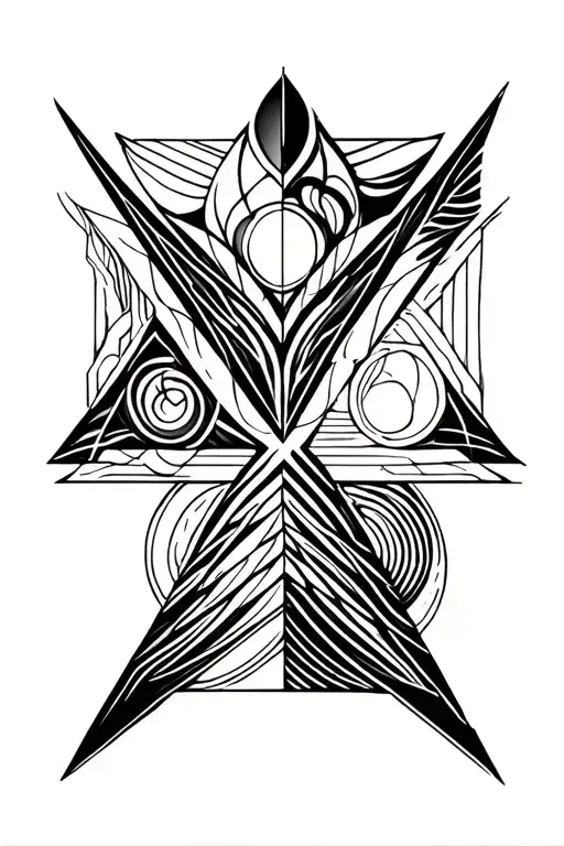 Four Elements Triangle Shape