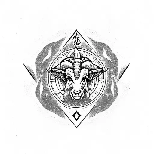 Aries Zodiac Sign With Fire