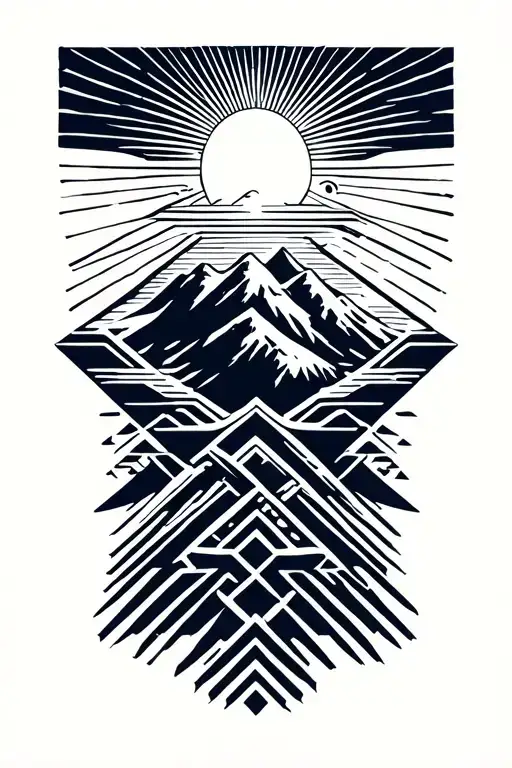 Sun Rising Over A Mountain