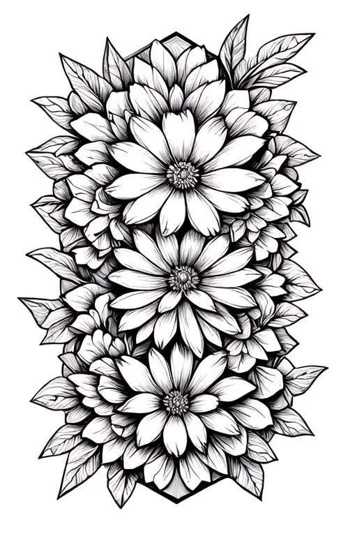 Hexagon Flowers Intertwined