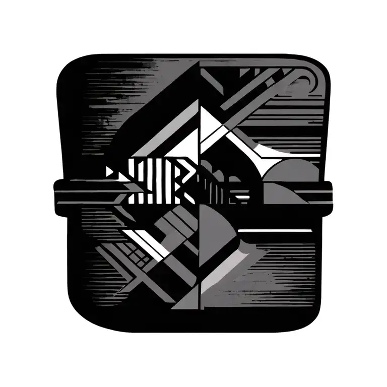 Black Armband Geometric Shapes