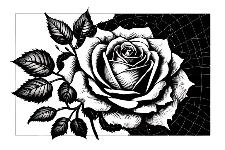 Nautical Rose With A Back Map