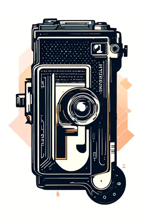 Alphabet Fj With Vintage Camera Surrounded