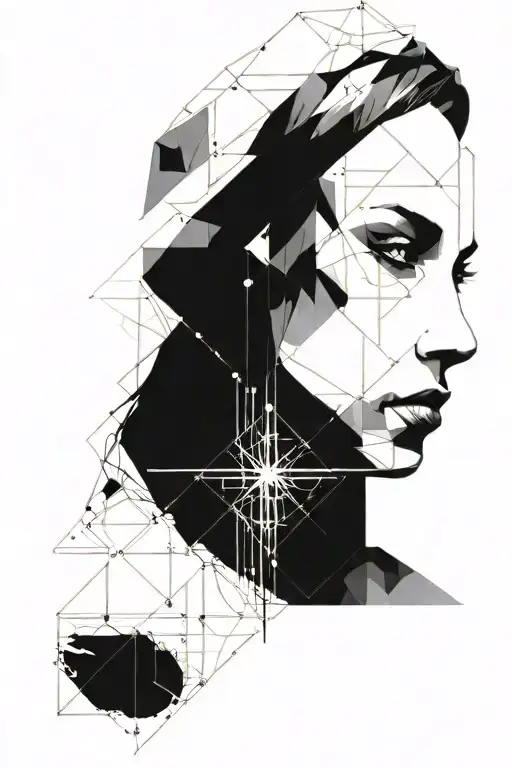 Woman With Binary Code Flowing