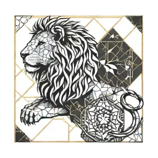 Lion And Bee Sitting