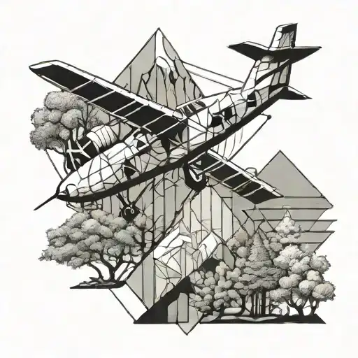 Modern Aircraft And Nature Scene