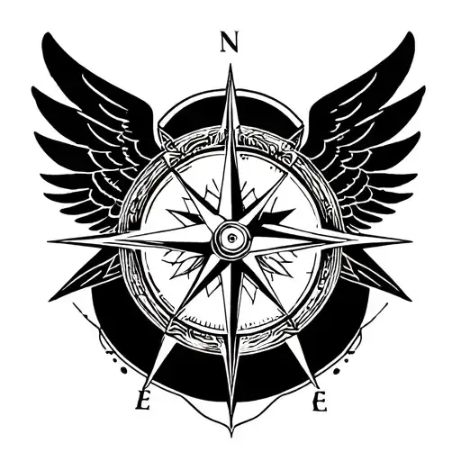 Wings And Ship And Compass