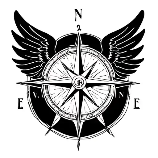 Wings And Ship And Compass