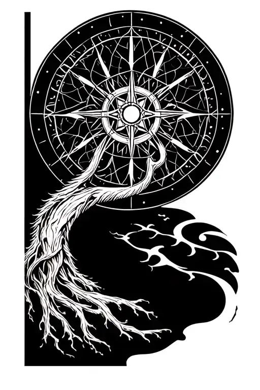 Vegvisir And Yggdrasil