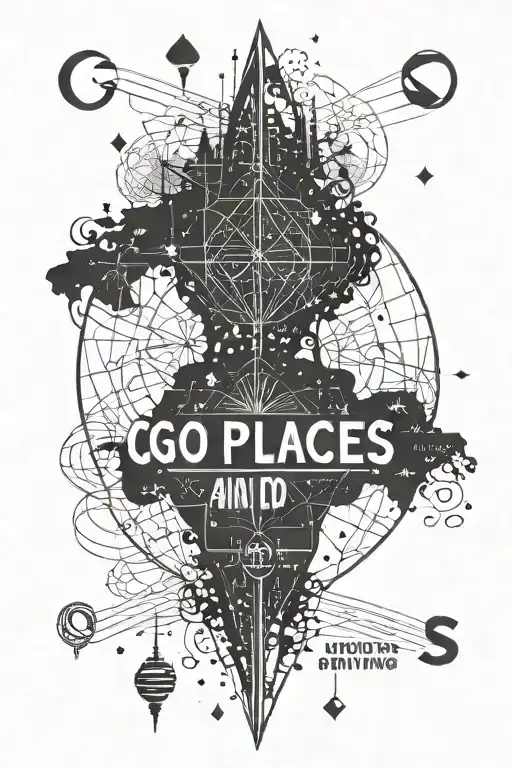 Go Places And Do Things Text Around Earth