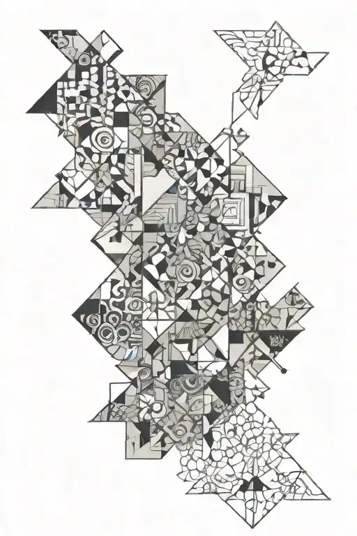Collage Puzzle Piece Intertwined
