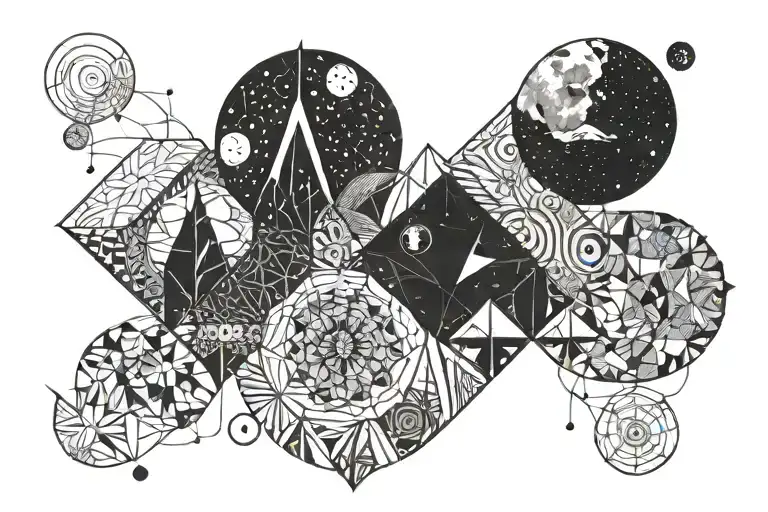 Dark Love Moon Merging Together