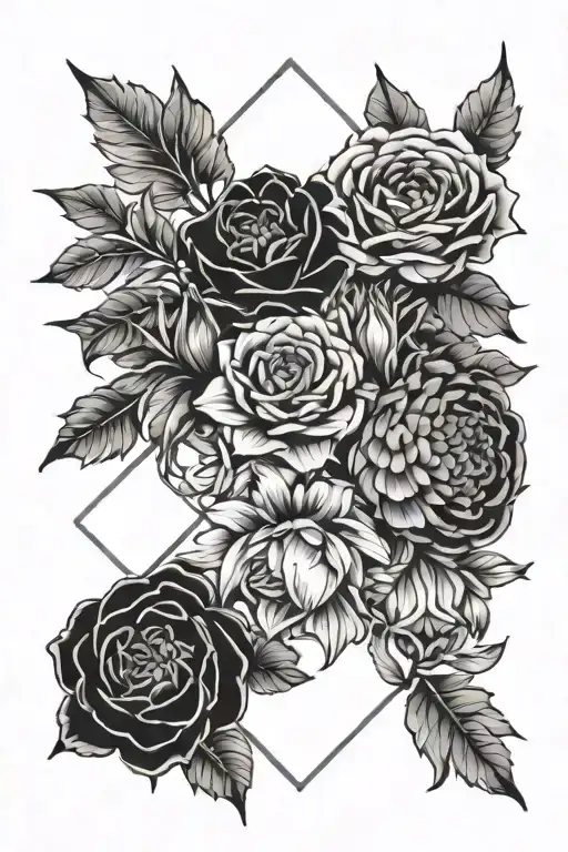 Roses Lilies And Chrysanthemums