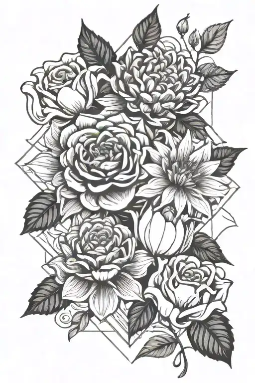 Roses Chrysanthemums And Lilies