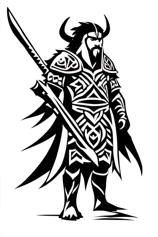 Viking Warriors Tribal Style Dightness Maori Element