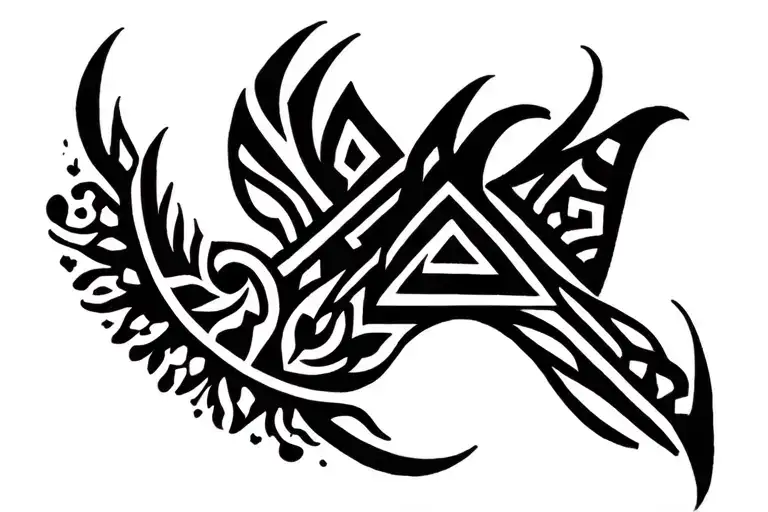 Aztec Filigree Geometrics Free Flowing Hairline