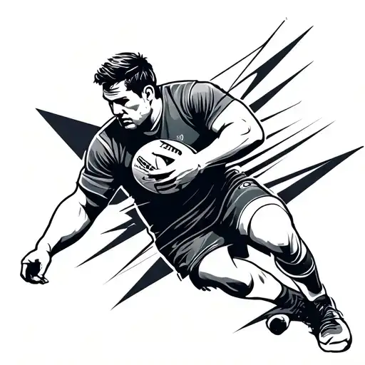 Rugby Player Tackling