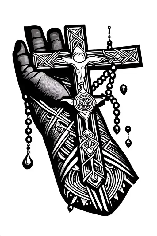 Rosary Going Around Forearm