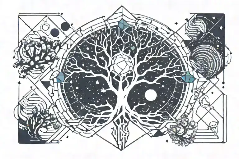 Tree And Space Color