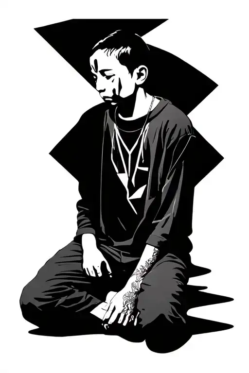 Bipolar Boy Sitting