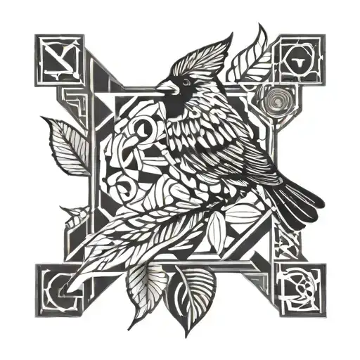 Baby Foot Print W Cardinal Flying