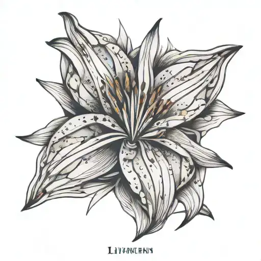 White Lily With The Name Lilwenn