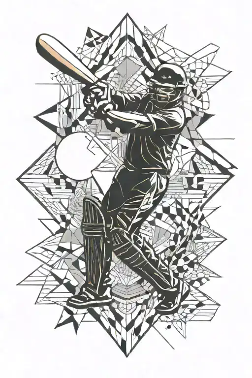 Cricket Batsmen Playing A Cricket Shot With A Cricket Themed Background