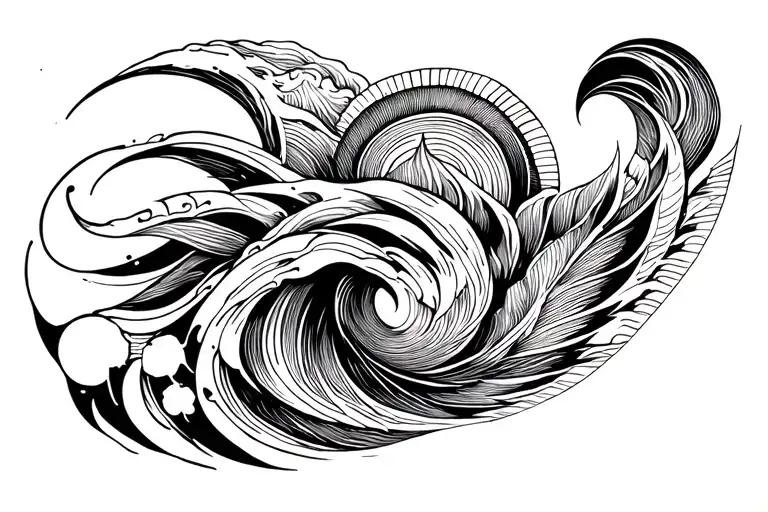 Tribal Inspired Japanese Wave