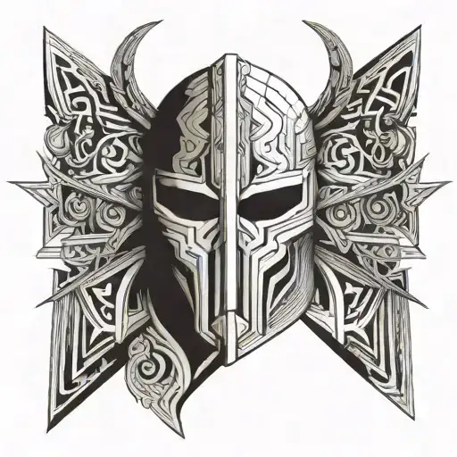 Cuman Kipchak Mask With Shield Helmet Cross