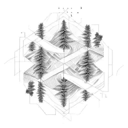 A Computer Science Equation Intertwined With A Forest Landscape