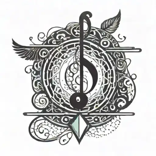 Balanced Scales With A Musical Note