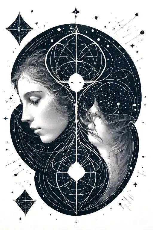 Astral Map Constellation In Twins With Ascendant