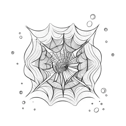 Water Wave With Spider Web