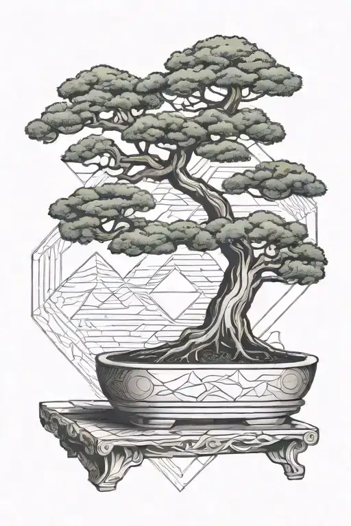 Fine Line With Bonsai Tree