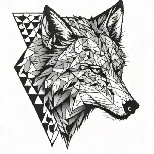 Wolf Face Forearm Tattoo Design Featuring A Girl's Face And Small Details