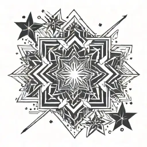 Tiny Tattoo Of Stars Shiny