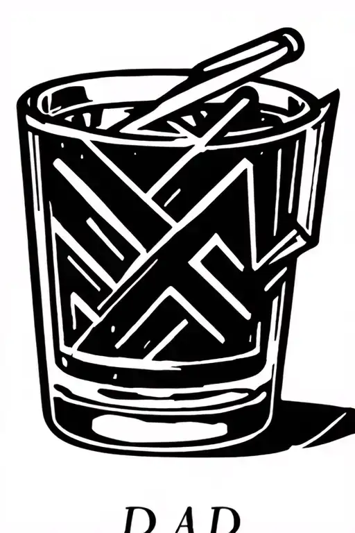 Shot Glass With Dad Tag