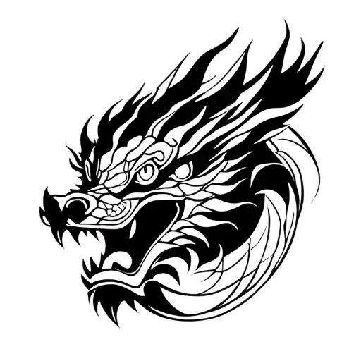 Japanese Dragon Face