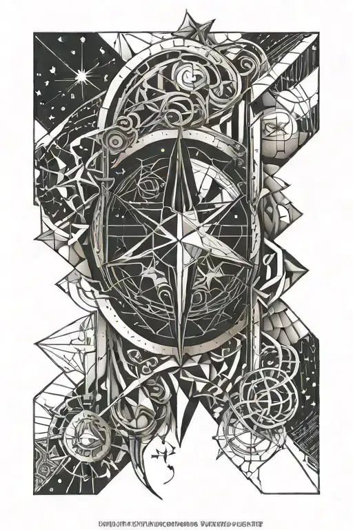 Moon Stars Gemini Sagittarius Zodiac Sign