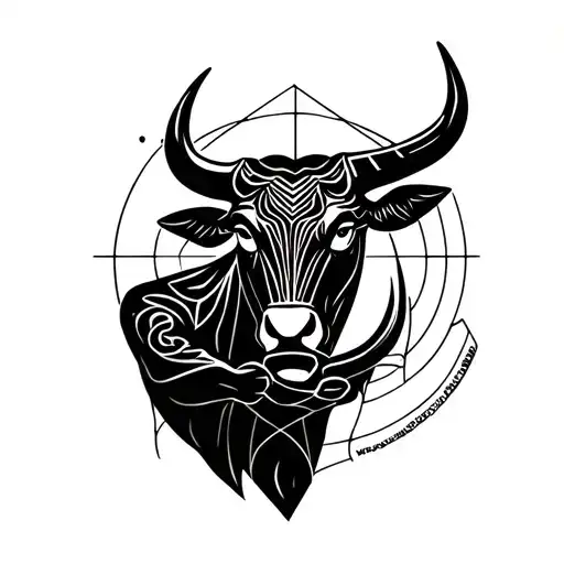 Bull God Holding An Anhk